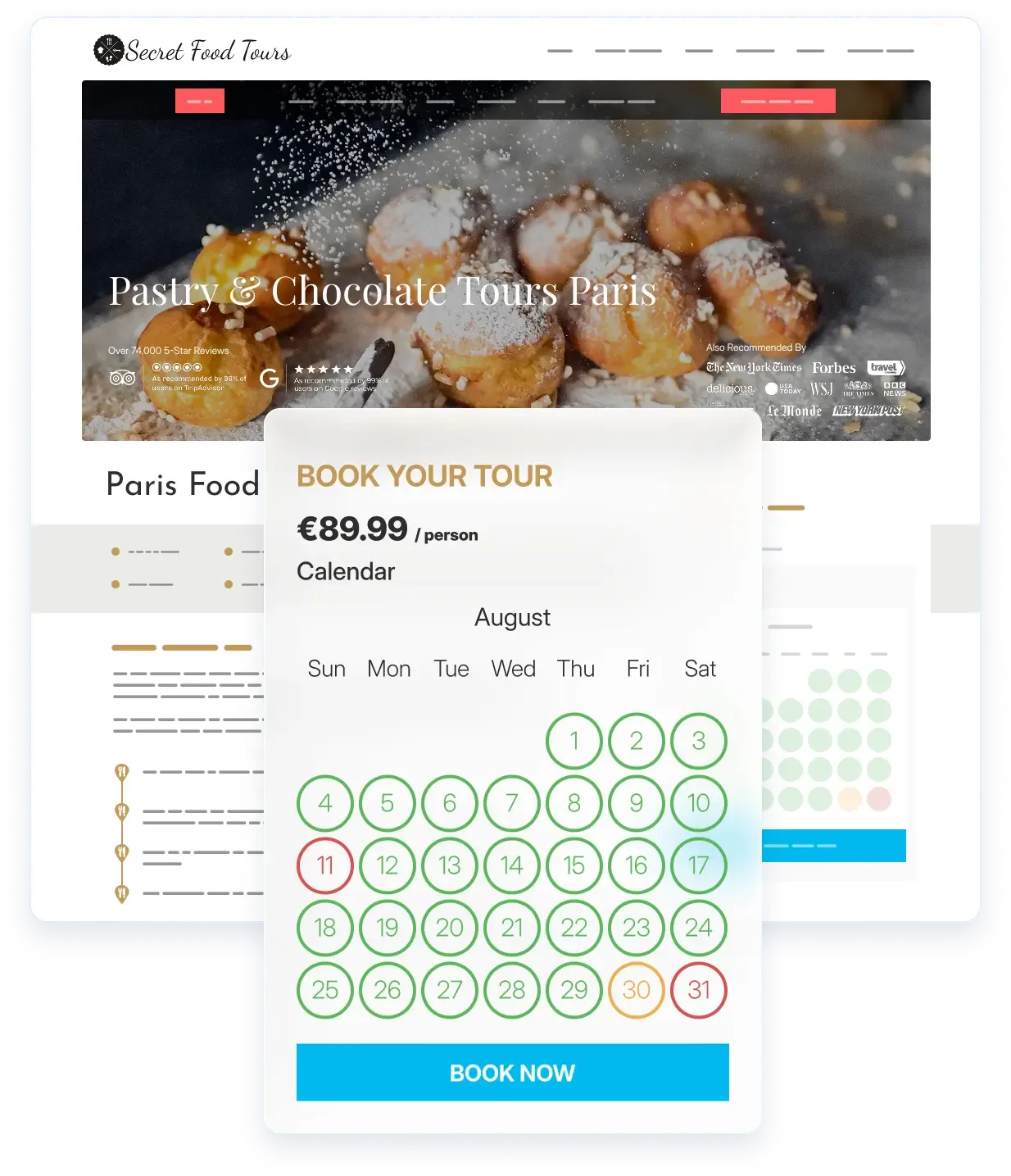 dashboard secret food tours